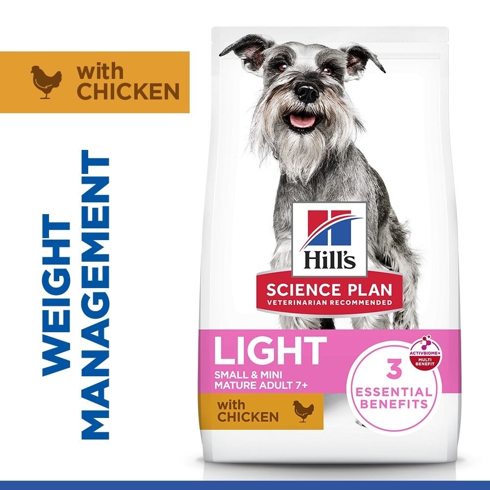 Hill's Hill'S Science Plan 7 Plus Light Mini Mature Dry Dog Food pet food packaging